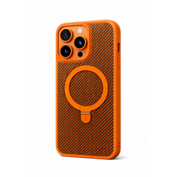 Premium Carbon MagSafe Case TP-100 за iPhone 16 Pro - Оранжев