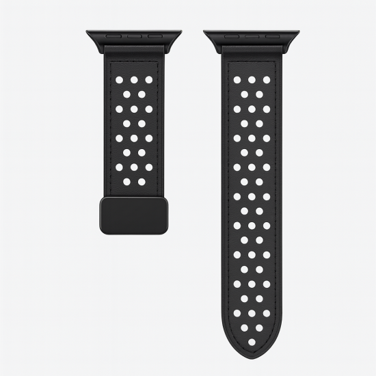 Кожена Магнитна каишка BN-12 Apple Watch 44/45/46/49mm Ultra - Черен