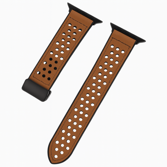 Кожена Магнитна каишка BN-12 Apple Watch 44/45/46/49mm Ultra - Кафяв