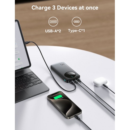 Joyroom PBF12 2.4A LED Преносима Батерия 10,000mAh 2xUSB 1USB-C IN/OUT