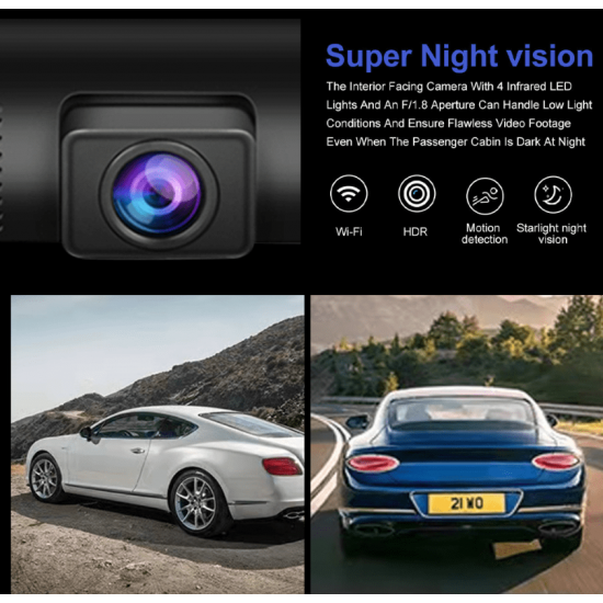 S3 ВИДЕОРЕГИСТРАТОР с ОГЛЕДАЛО FULL-HD 1080P+ екран 4"  + ЗАДНА КАМЕРА