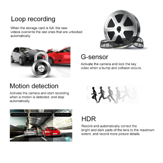 S3 ВИДЕОРЕГИСТРАТОР с ОГЛЕДАЛО FULL-HD 1080P+ екран 4"  + ЗАДНА КАМЕРА