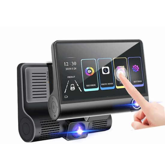 S3 ВИДЕОРЕГИСТРАТОР с ОГЛЕДАЛО FULL-HD 1080P+ екран 4"  + ЗАДНА КАМЕРА