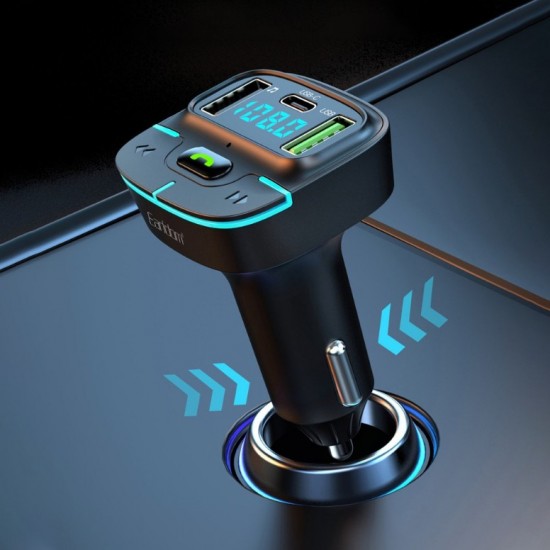 EARLDOM M101 FM 2.4A. модулатор трансмитер (2 USB изхода + 1USB-C, Bluetooth)