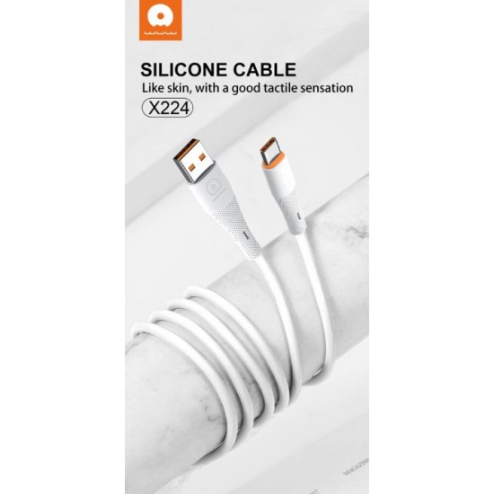 WUW X224 Кабел за Зареждане 2.4A 1M - USB към Type-C