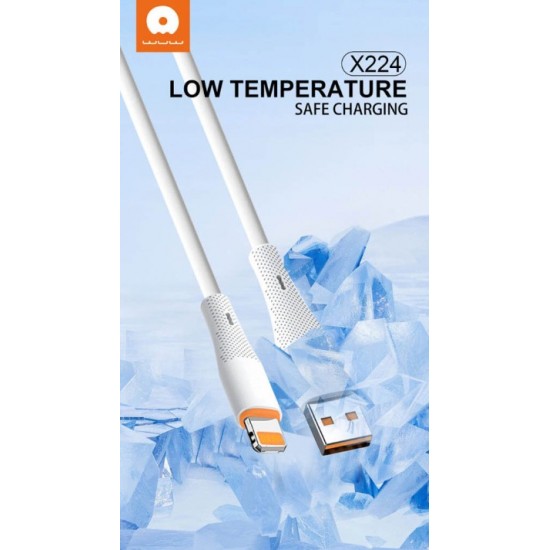 WUW X224 Кабел за Зареждане 2.4A 1M - USB към Lightning