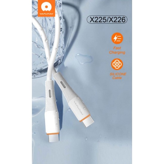 WUW X225 Кабел за Зареждане 65W 1M - Type-C към Type-C