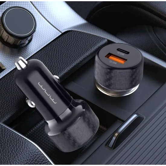 WUW C258 12V Адаптер кола 48W двоен изход USB и USB-C
