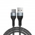 WUW X213 Плетен Кабел за Зареждане 2.4A 1M - USB към TYPE-C