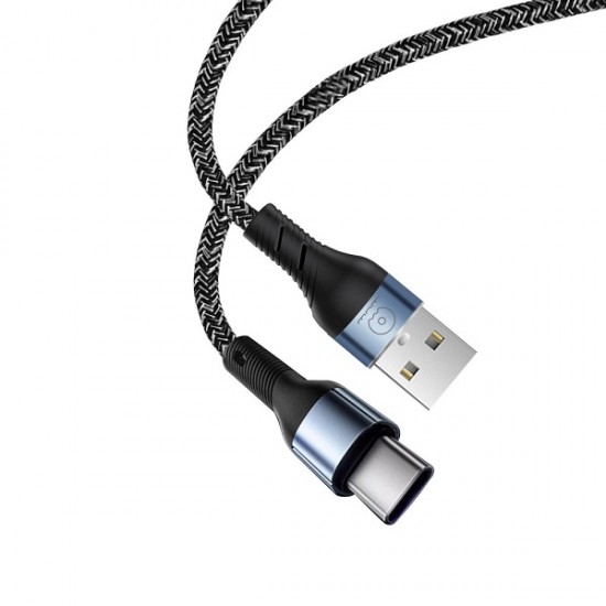 WUW X213 Плетен Кабел за Зареждане 2.4A 1M - USB към TYPE-C