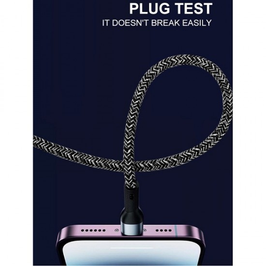 WUW X213 Плетен Кабел за Зареждане 2.4A 1M - USB към TYPE-C