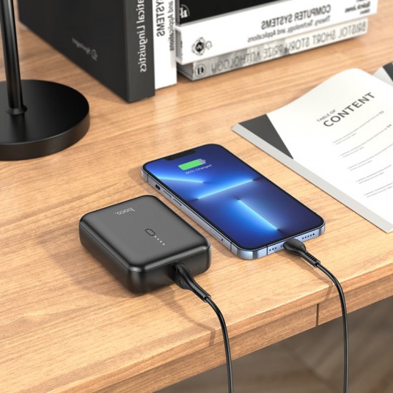 HOCO J96 мини Външна батерия 5,000mAh 1XUSB-C 81*62*25  -  Черен