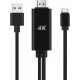 AirSky Type-C към HDMI СЪС ЗАХРАНВАНЕ кабел адаптер за връзка на MHL Android смартфон телефон таблет с телевизор монитор