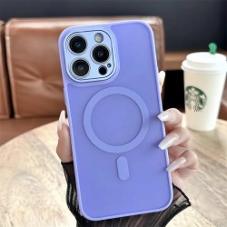 Луксозен кейс+Magsafe TP-27 +камера за Samsung S23 - Светло Лилав