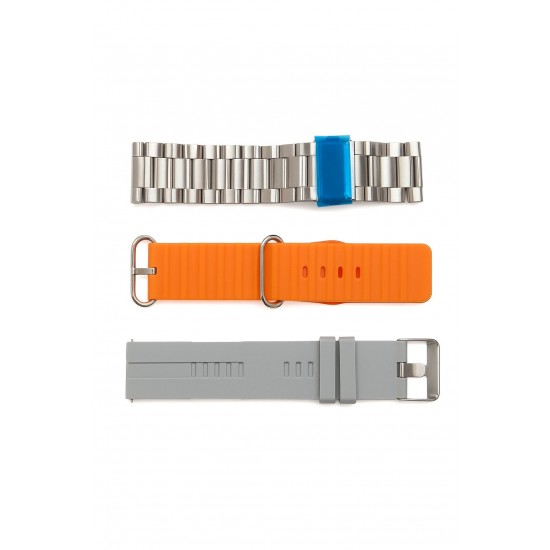 MK53 Смарт часовник 3 Каишки GT4 Bluetooth 47мм - Сив