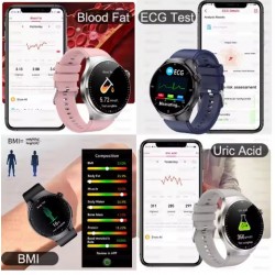 MK53 Смарт часовник 3 Каишки GT4 Bluetooth 47мм - Черен