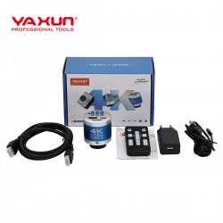 YAXUN YX-AK45-2501-B101C +МОНИТОР/ 4K камера Професионален тринокулярен микроскоп с LED осветление