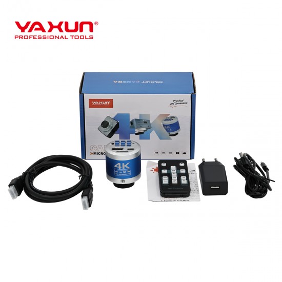 YAXUN YX-AK45-2501-B101C +МОНИТОР/ 4K камера Професионален тринокулярен микроскоп с LED осветление