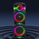 ZQS15201 Мощна Bluetooth Караоке Тонколона Sing-e , 100W, 2 x 15", RGB LED, TWS, FM, USB, TF, 2 Безжични Микрофона