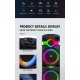 ZQS15201 Мощна Bluetooth Караоке Тонколона Sing-e , 100W, 2 x 15", RGB LED, TWS, FM, USB, TF, 2 Безжични Микрофона