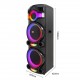 ZQS15201 Мощна Bluetooth Караоке Тонколона Sing-e , 100W, 2 x 15", RGB LED, TWS, FM, USB, TF, 2 Безжични Микрофона
