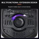 ZQS15201 Мощна Bluetooth Караоке Тонколона Sing-e , 100W, 2 x 15", RGB LED, TWS, FM, USB, TF, 2 Безжични Микрофона