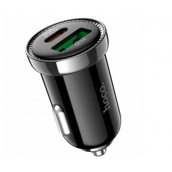 HOCO Z44 12v. минималистично зарядно за кола USB+USB-C PD20W+QC3.0