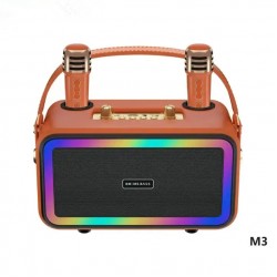 Портативна Караоке Система M3201+ с 2 Микрофона - Оранжев