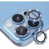 Протектор с камъни за Камера iPhone (15 Plus) 15 - Син