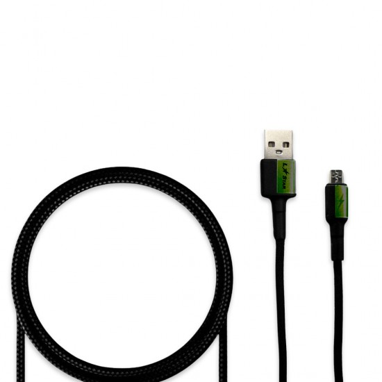 Плетен кабел L✮Star LS-09 USB към Micro USB - Черен