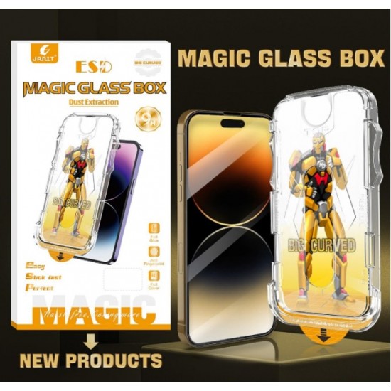 ESD стъклен протектор с рамка лесен за поставяне iPhone 15 Pro Max