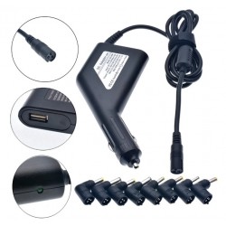 Универсално зарядно за кола за лаптоп 90W (Бяла кут.)