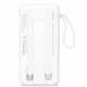 Fonemi FM-P167 (Бял)  Соларна преносима батерия с вградени кабели 10,000mAh 2.4A