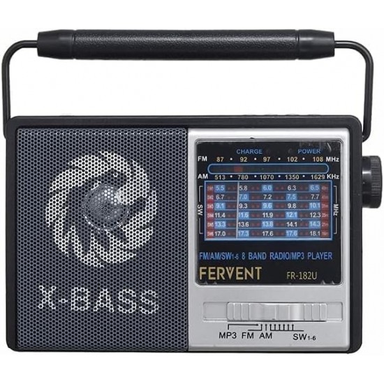 Golon FR-182U Преносимо радио с висока чувствителност, AM/FM/SW, USB, TF и LED фенер