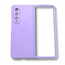PVC Цветен кейс за Samsung Z Fold 3  от 2 части - Лилав