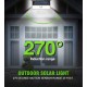 CL-S190 LED соларна лампа 190 SMD Водоустойчив PIR сензор за движение стенна лампа синьо червено