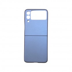 PVC Цветен кейс за Samsung Z Flip 3 от 2 части - Тъмно Син