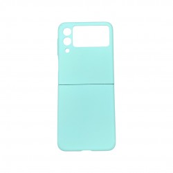 PVC Цветен кейс за Samsung Z Flip 5 от 2 части - Светло Син