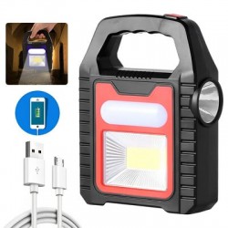 YD-878B Преносим соларна лампа/фенер COB LED работна лампа Факел Power Bank Водоустойчив USB акумулаторен външен къмпинг Авариен прожектор