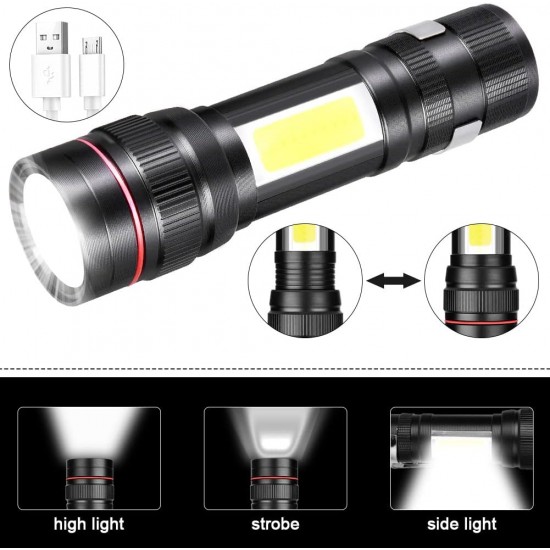 Фенер 520 LED диод + COB светлина 