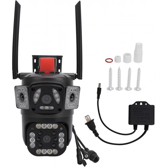 V380-A14 WIFI ТРОЙНА IP Камера ( APP:V380PRO) Въртяща водоустойчива WiFi камера с 3 обектива