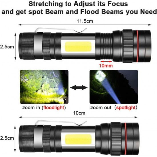 Фенер 520 LED диод + COB светлина 