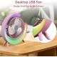 Презареждащ се вентилатор A3 3-степенен+ RGB LED - Розов