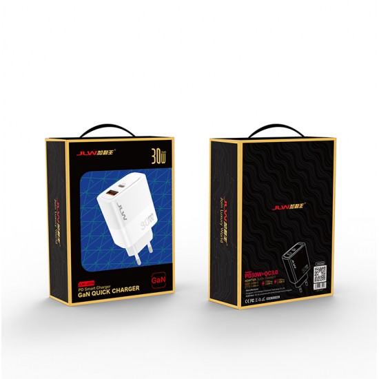 JLW-JC04 Зарядно 30W GAN Адаптер USB+USB-C