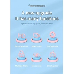 S6 Дигитална Камера 2.0mp За Деца Със Силиконов Калъф - Лилав