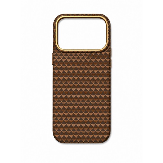 Premium Carbon Case PKA TP-106 за iPhone 17 Pro Max - Кафяв