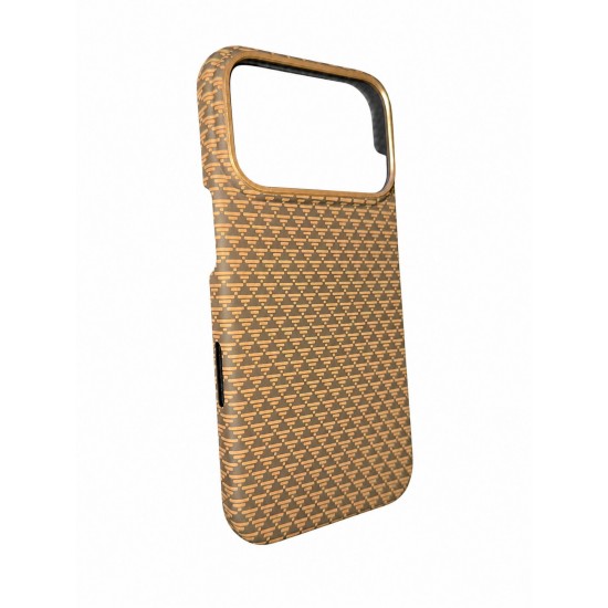 Premium Carbon Case PKA TP-106 за iPhone 17 Pro Max - Кафяв
