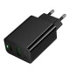 HOCO Адаптер CS94A PD20W+QC18W USB / USB-C - Черен