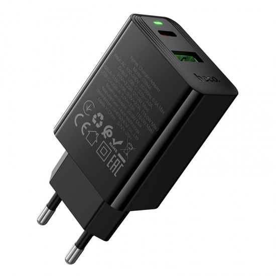 HOCO Адаптер CS94A PD20W+QC18W USB / USB-C - Черен