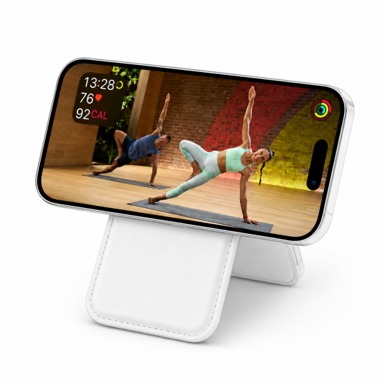 TP14 Магнитен портфейл със стойка (MagSafe съвместим) - Бял